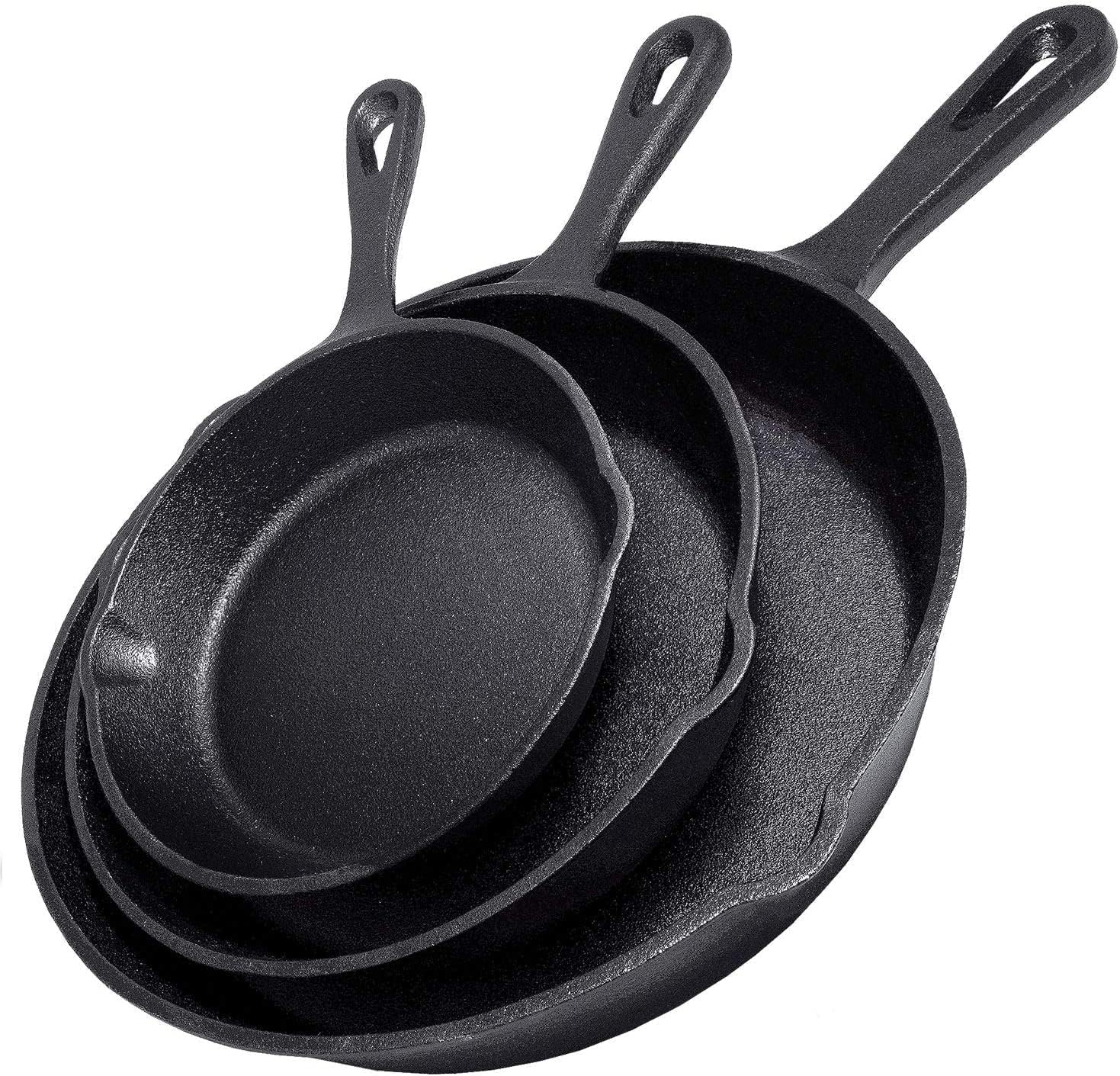 Mini Pancake Griddle - 14/16/20cm Cast Iron Frying Pan Non-stick