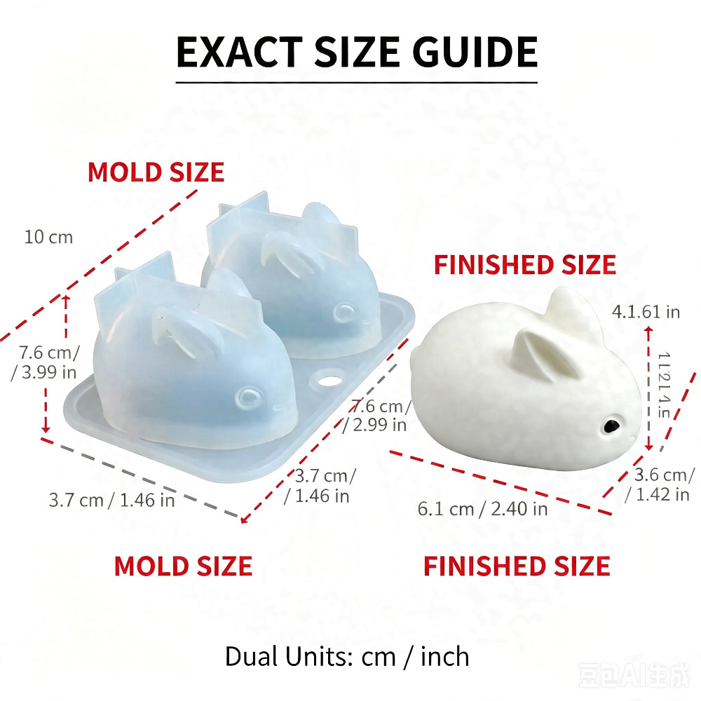 3D Mini Rabbit Silicone Mold F - Bunny Cake Mold review and price