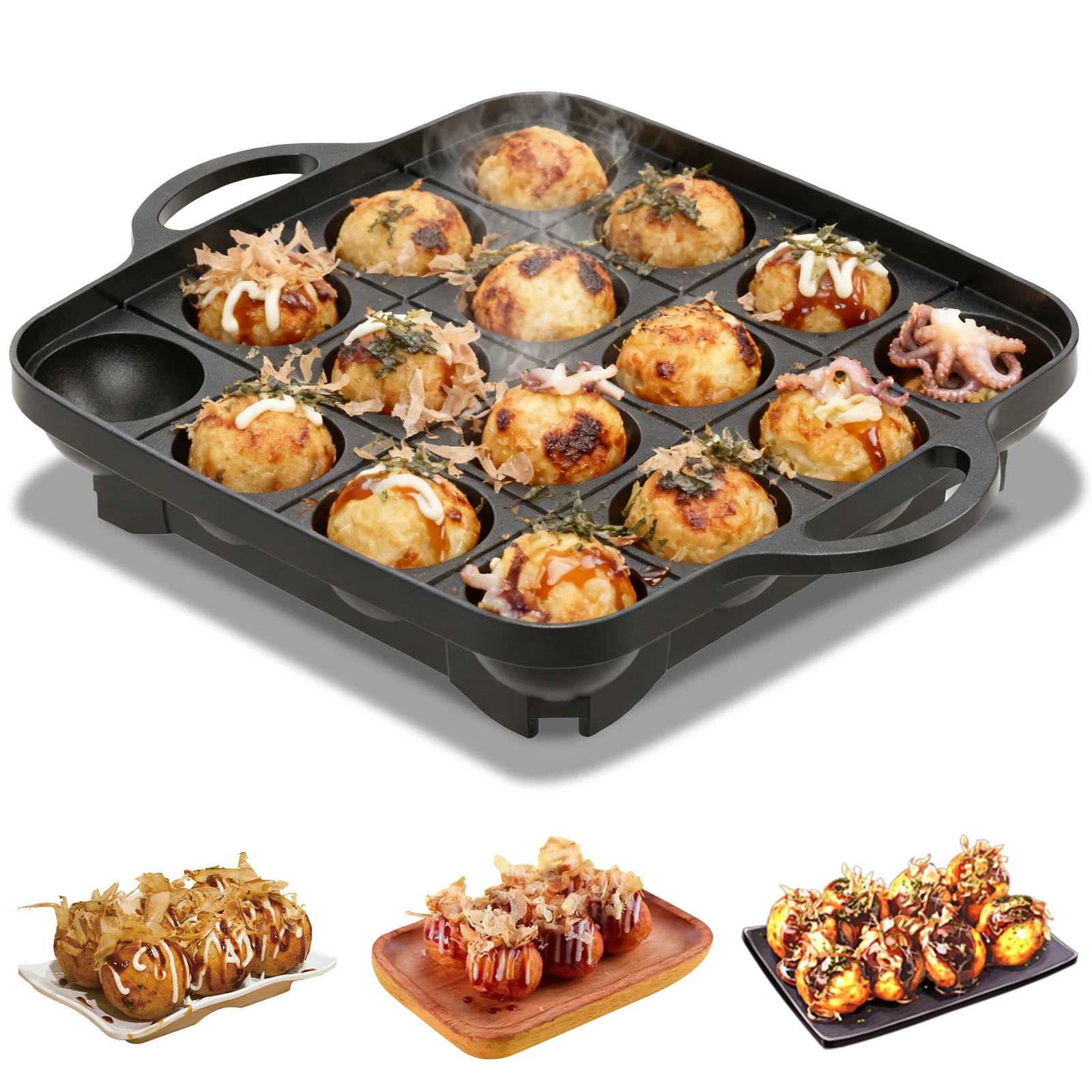 16 Holes Takoyaki Pan Cast Alu - Takoyaki Grill Plate review and price