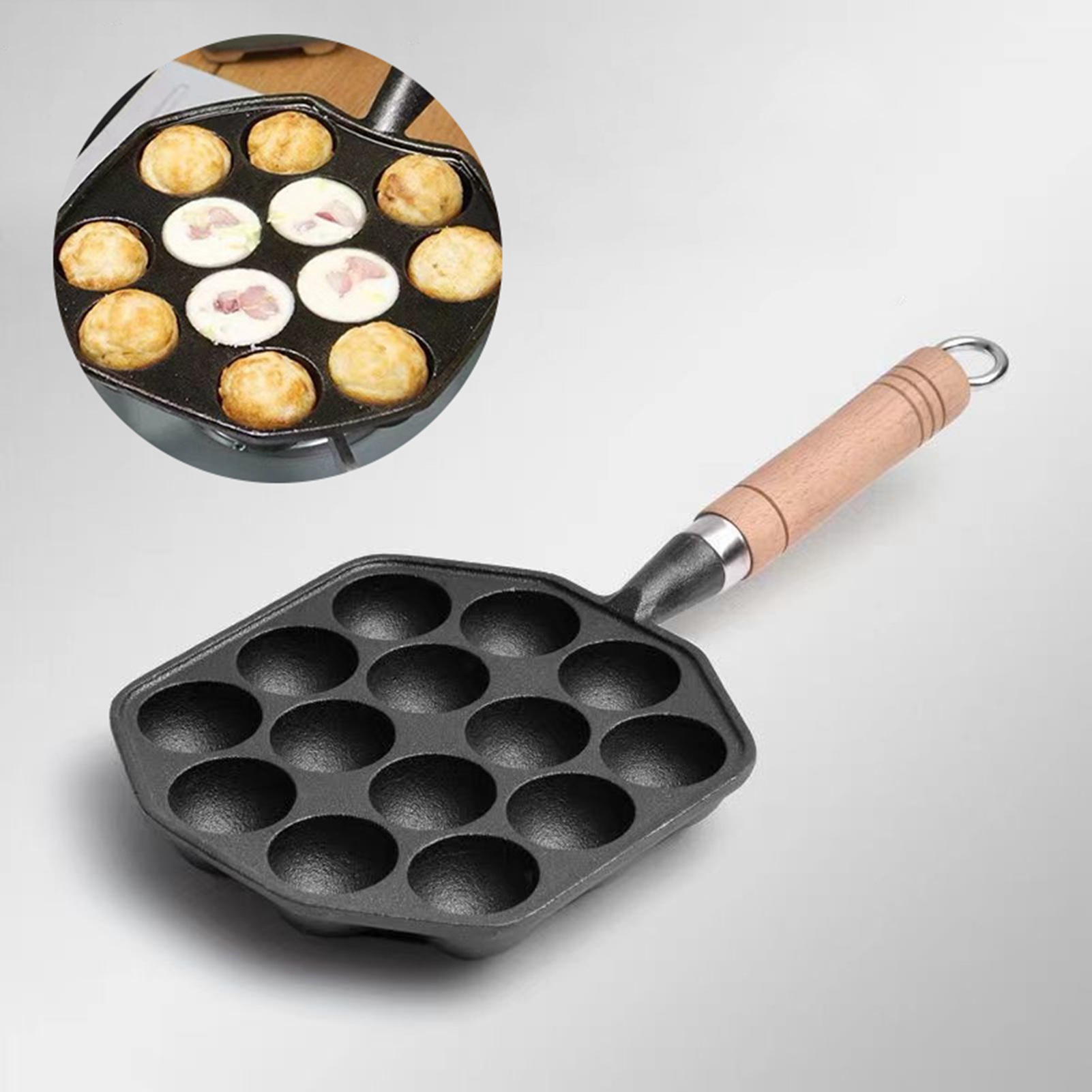 14 Holes Takoyaki Pan Nonstick - Egg Waffle Pan review and price