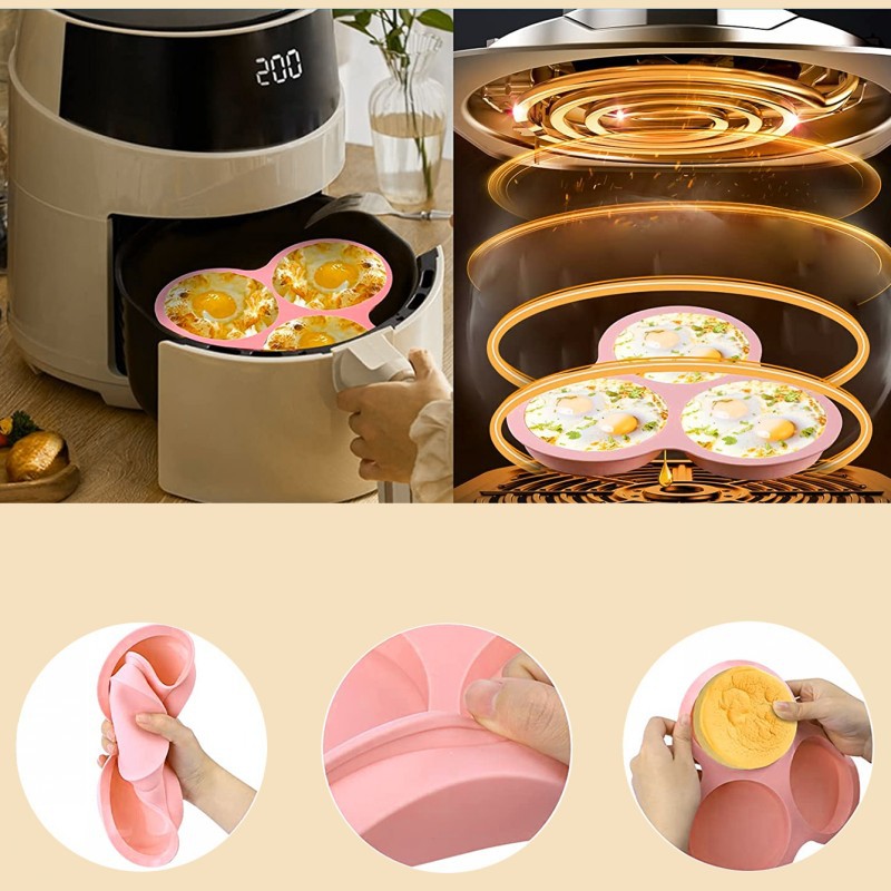 Reusable Silicone Air Fryer Eg - Egg Waffle Pan review and price