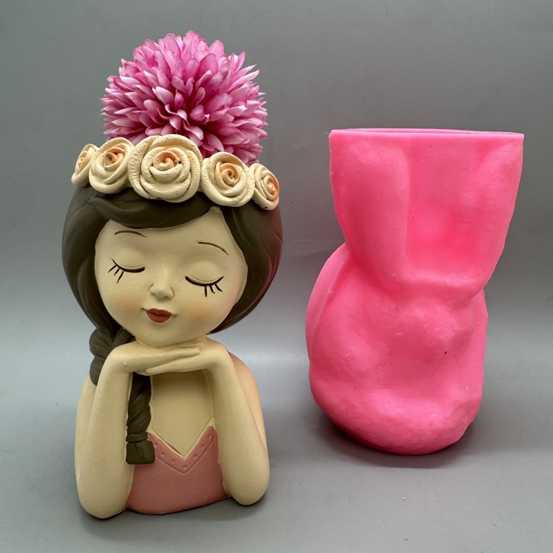 Cute girl flower pot silicone  - Potsticker Mold review and price