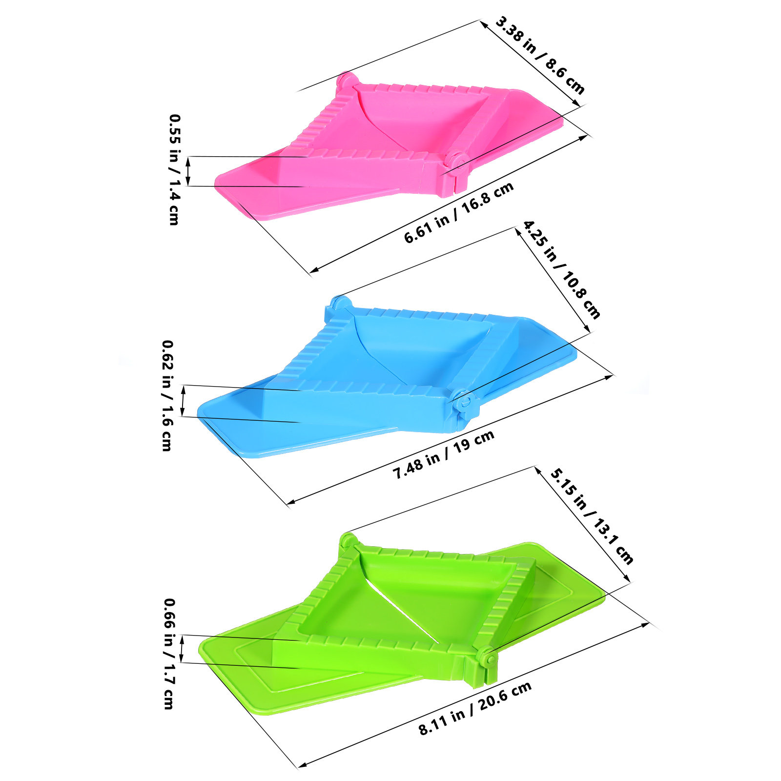 3Pcs Dumpling Mold Plastic Set - Dumpling Press Set review and price