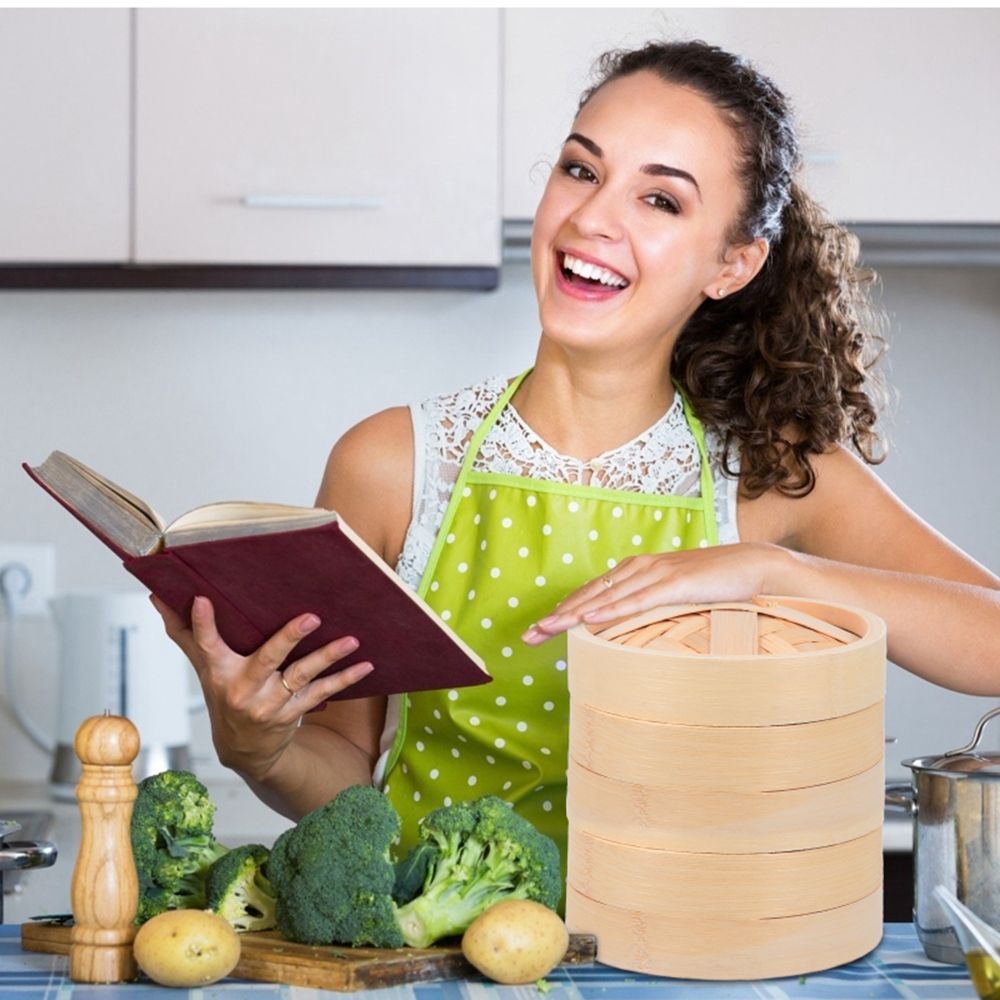 Handle Steam Basket Makes Tast - Bao Steamer Bamboo review and price