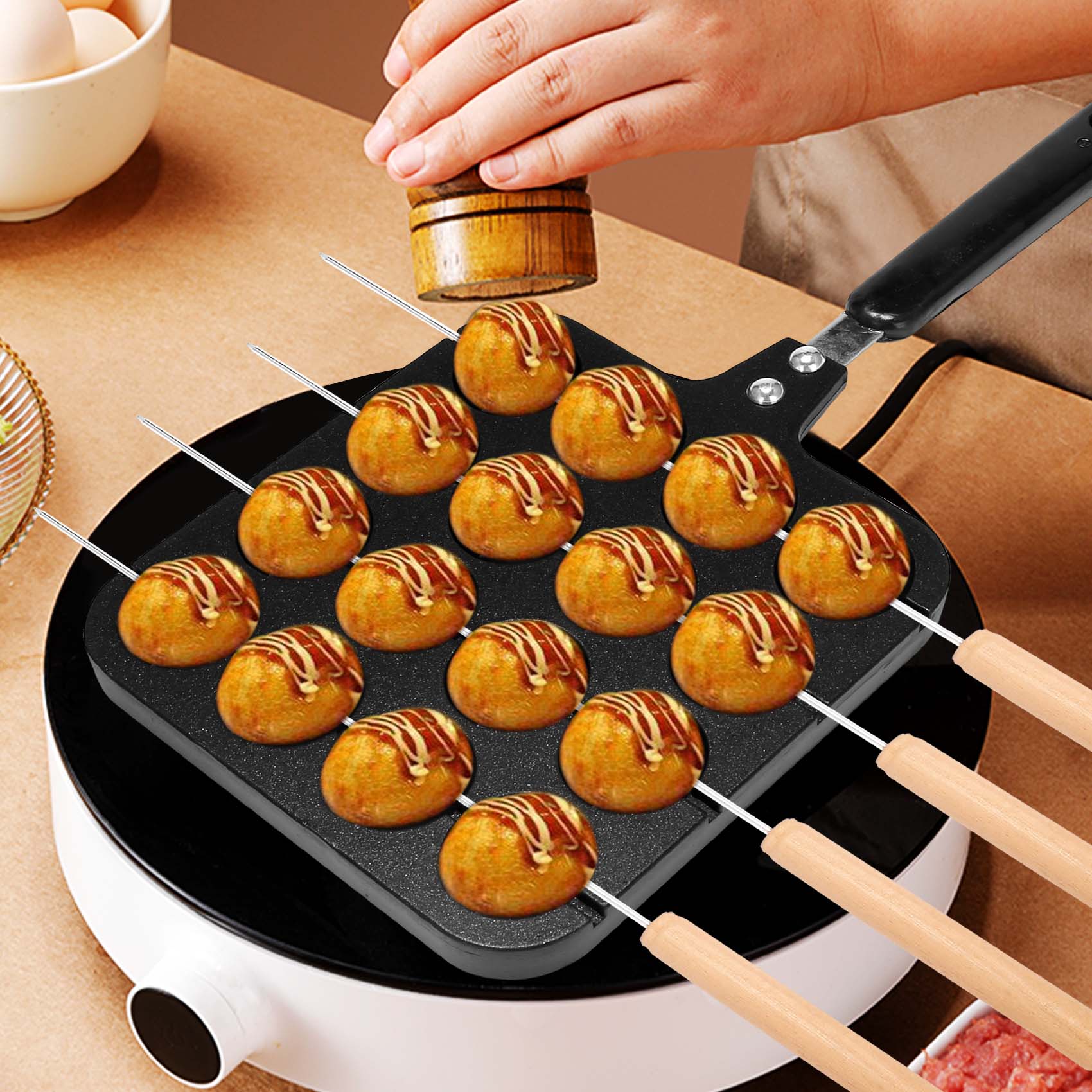 F-T 16 Holes Aluminum Takoyaki - Takoyaki Grill Plate review and price