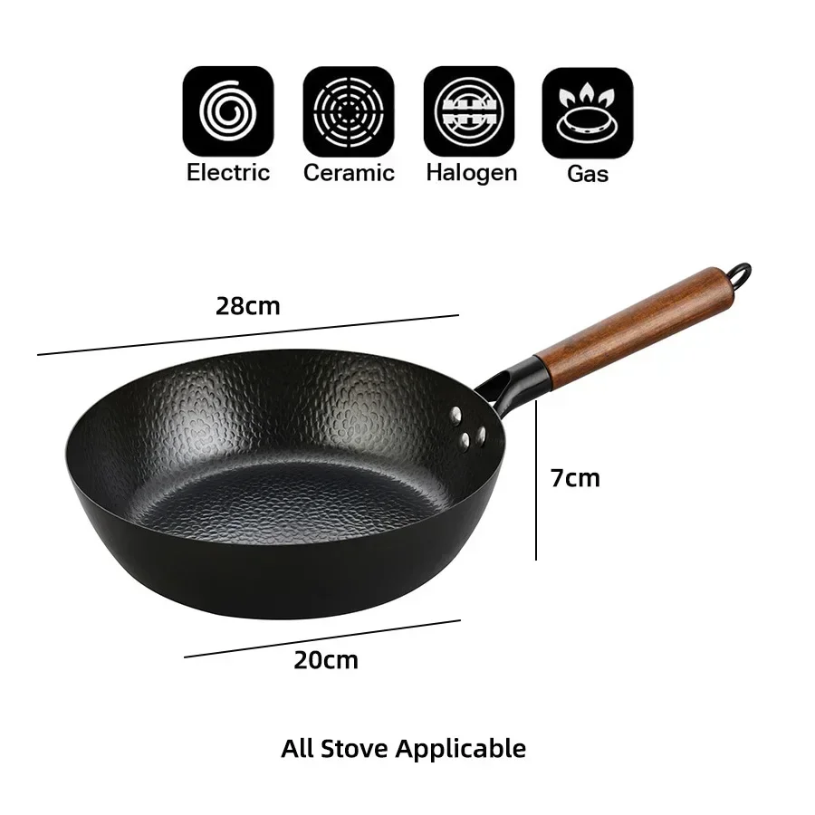 28cm High-Grade Iron Wok Pan W - Cast Iron Corn review and price