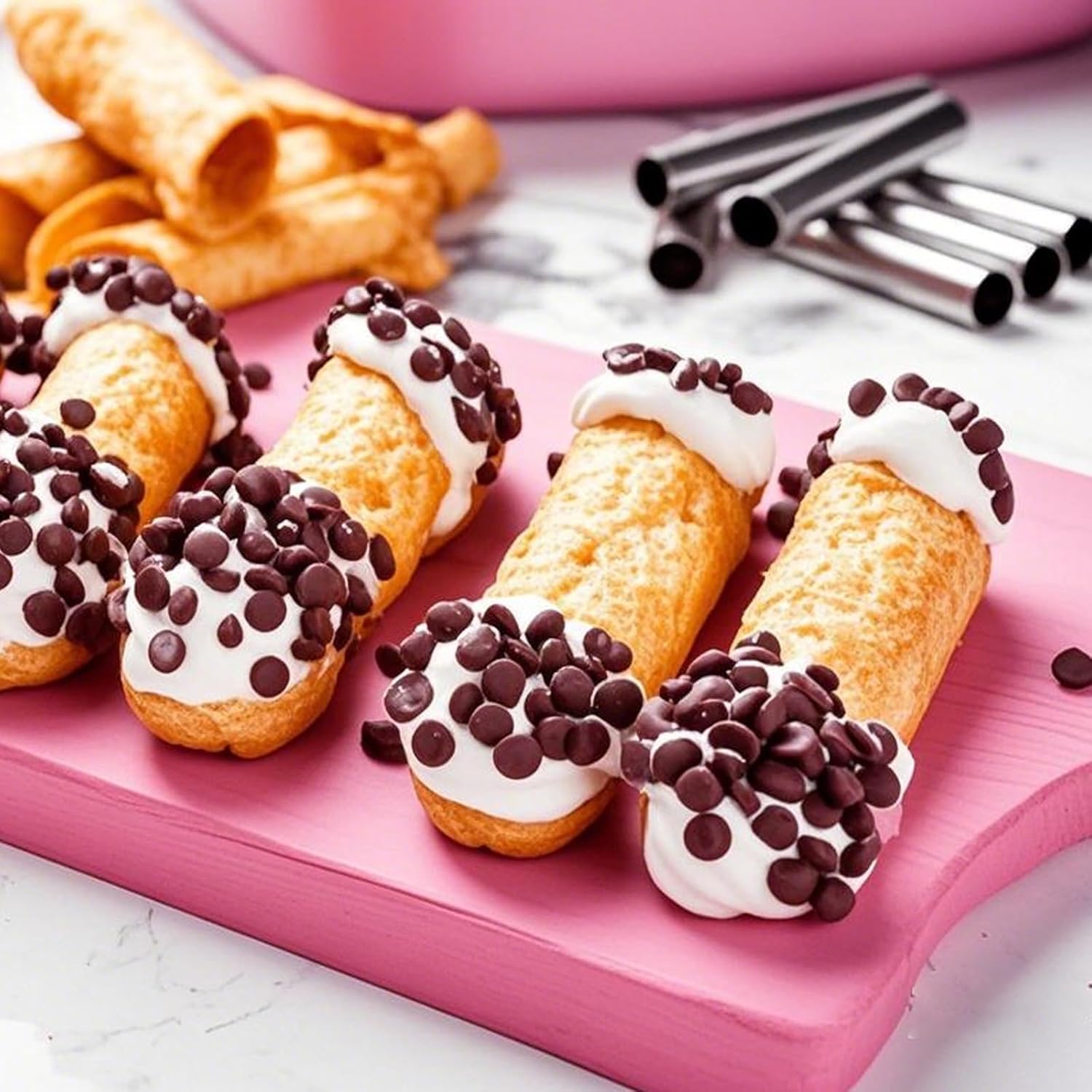 10/20PCS Cannoli Tubes, Food G - Danish Pancake Pan review and price