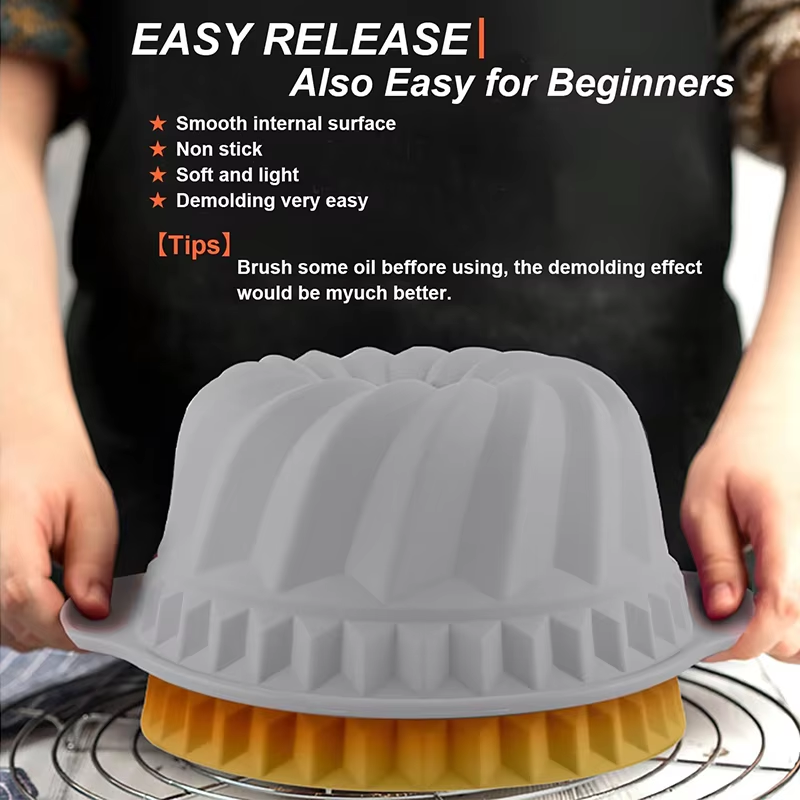 Silicone Fluted Cake Pans Non- - Donut Mold Silicone review and price